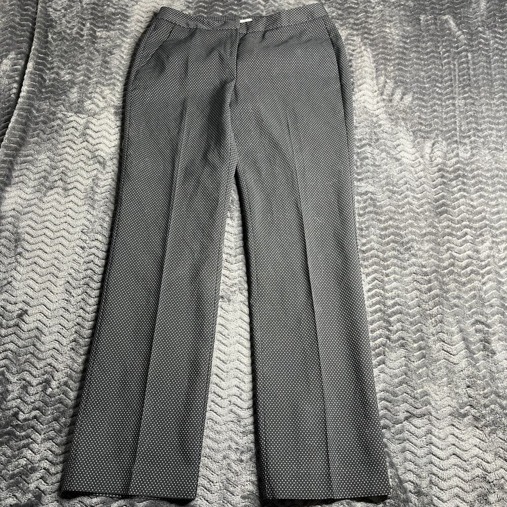 Halogen Women’s Taylor Fit Black polka dot Dress Pants Size 4P NWT